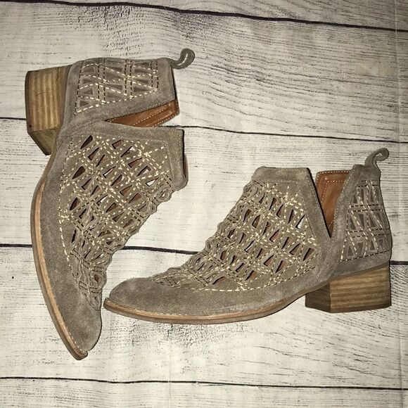 Jeffrey Campbell Taggart Suede Cutout Booties - Picture 2 of 8